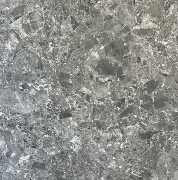 Terrazzo Quartz look porcelain tile 600x600x10 Exterior grip finish P5 .Tile Auctions Lot 328