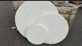 Organic Stepper Bianco Limestone Round 30mm