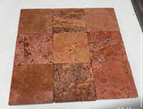 Travertine Rosso Tumbled 100x100x12