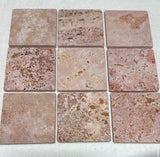 Travertine Rosso Tumbled 100x100x12