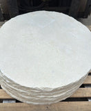 Organic Stepper Bianco Limestone Round 30mm