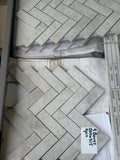 Precious Bianco Herringbone Tiles on Sheets. 260x315x10 Job Lot 55