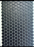 Hexagon25x25 black porcelain 300x280 mosaic sheets.Price per Sheet. Lot 414