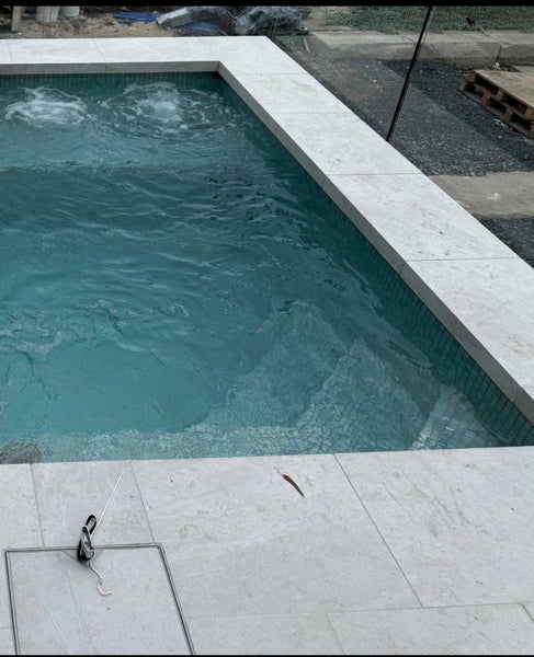 Mocha Bianco Marble Pool Pavers 610x406x30