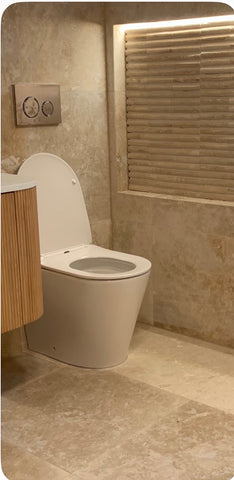 Travertine Natural Stone Bamboo on sheets.