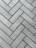 Precious Bianco Herringbone Tiles on Sheets. 260x315x10 Job Lot 55