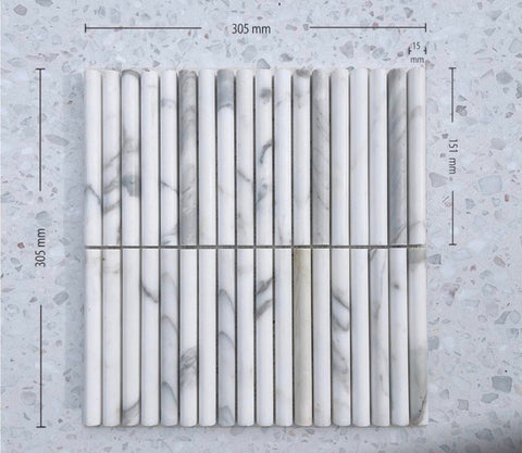 Carara Italian Marble  Feature Tiles on sheets.Lot 440