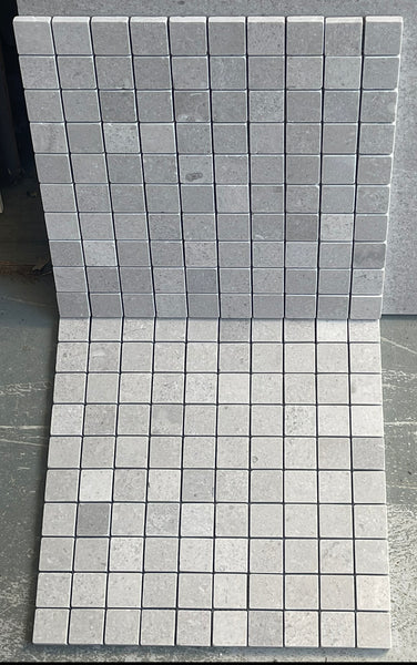 Marble grey Cinderella polished mosaics on sheets - Tile Auctions.