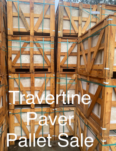Tile Auctions Travertine Pavers  610x406x30 Pallet Sale 