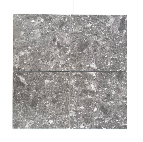 Terrazzo Quartz look porcelain tile External P5 Grip finish 600x600x10 .Lot 327