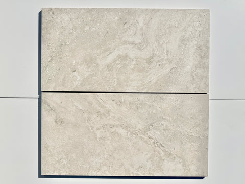 Travertine look Porcelain Tile 600x300x10 outdoor P5 Lot 328