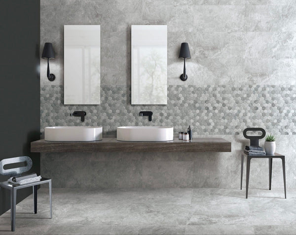 Orobico Grey Lapatto Porcelain Tile 600x600x10 Lot 506