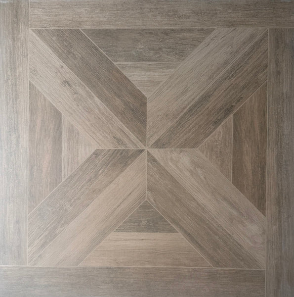 Timber Look Parquet Oak Porcelain Tile 600x600x10 Lot 507