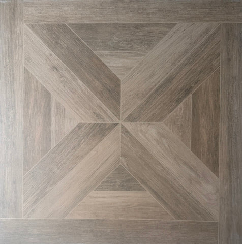 Timber Look Parquet Oak Porcelain Tile 600x600x10 Lot 507