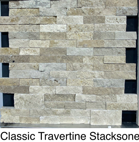 Stackstone Travertine Wall Cladding 600x150x20/25