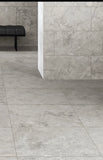 Silver Travertine Porcelain Indoors