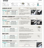 HIDE OUTDOOR  LINEAR DRAIN KIT 1210 MODULAR LENTH