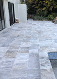 Travertine Silver Tumbled Paver