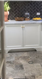 travertine silver french patern honed/filled