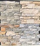 Sandstone Split Face Natural Stone Wall Cladding / Cement Backing