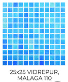 Vidrepeur Glass  Pool Mosaics 25x25 on sheets