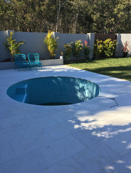 pyramid limestone pool pavers -Tile Auctions