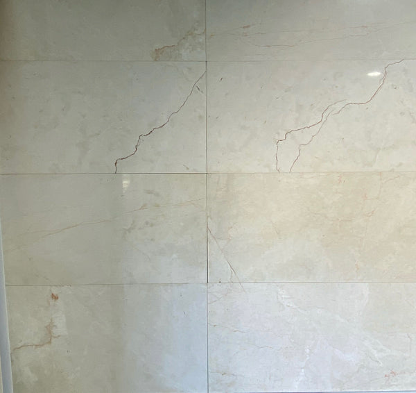marble bianco rosso polished 610x305x12